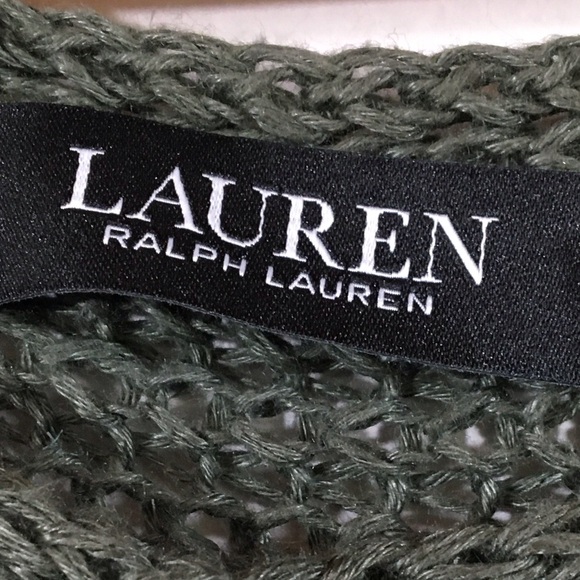 Lauren Ralph Lauren Black Label Linen‎ Chunky Open Knit Stripe Boat Neck Sweater - Picture 6 of 9